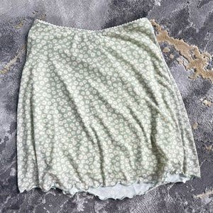 light green flower skirt